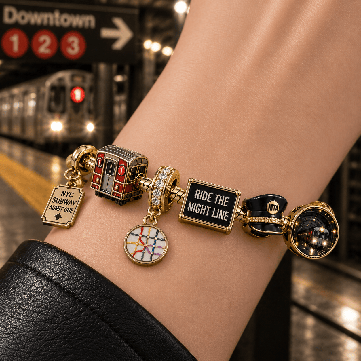SBWY Gold Charm Bracelet Set PTT
