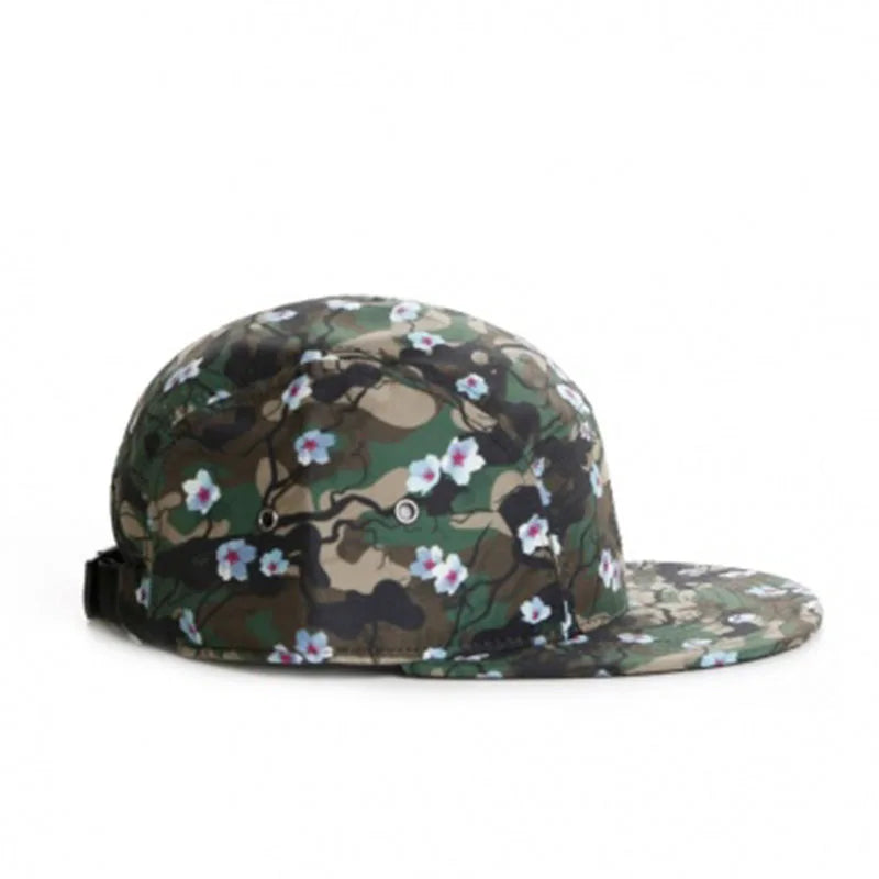 PANGKB Brand sun hats TOKYO 5 PANEL CAP Cherry blossoms adult outdoor casual baseball cap sports snapback hat for men women
