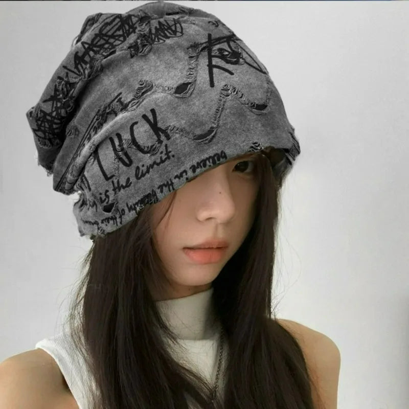 New Fashion Hip Hop Cotton Beanie Hat for Men Women Unisex Spring Summer Letter Streetwear Thin Skullies Trendy Brand Hats