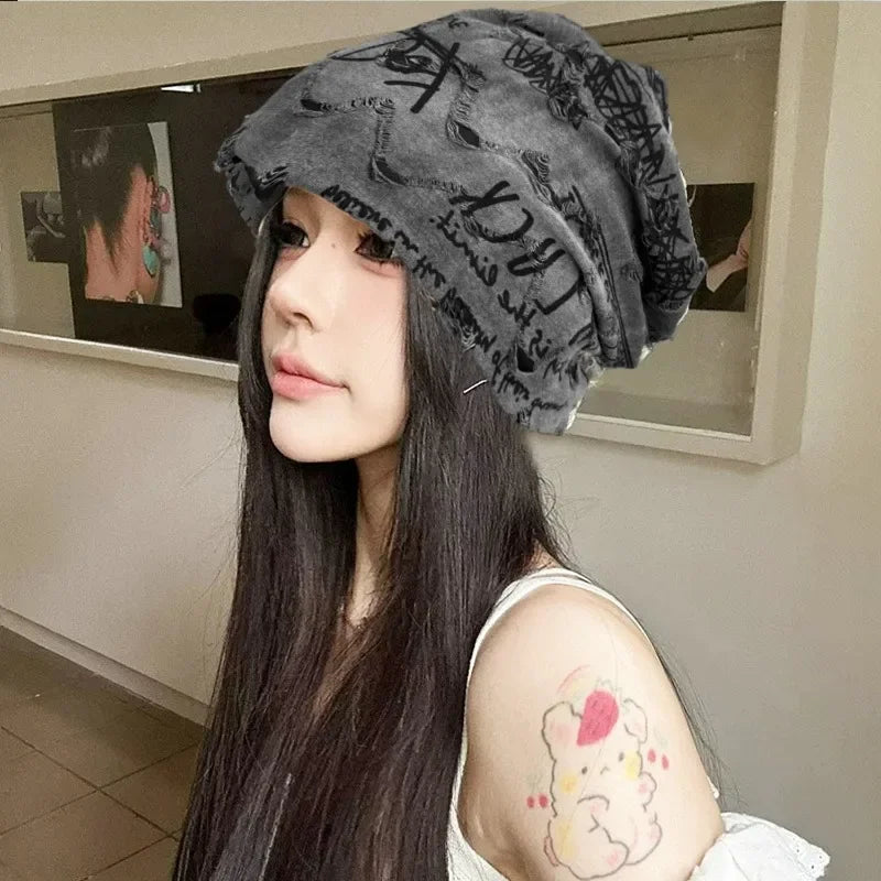New Fashion Hip Hop Cotton Beanie Hat for Men Women Unisex Spring Summer Letter Streetwear Thin Skullies Trendy Brand Hats